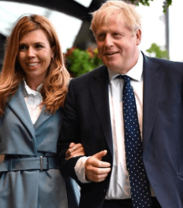 Boris with his fiancé Carrie Symonds